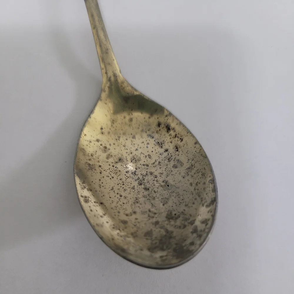 Vintage Rose Top Gold Tone Spoon Japan